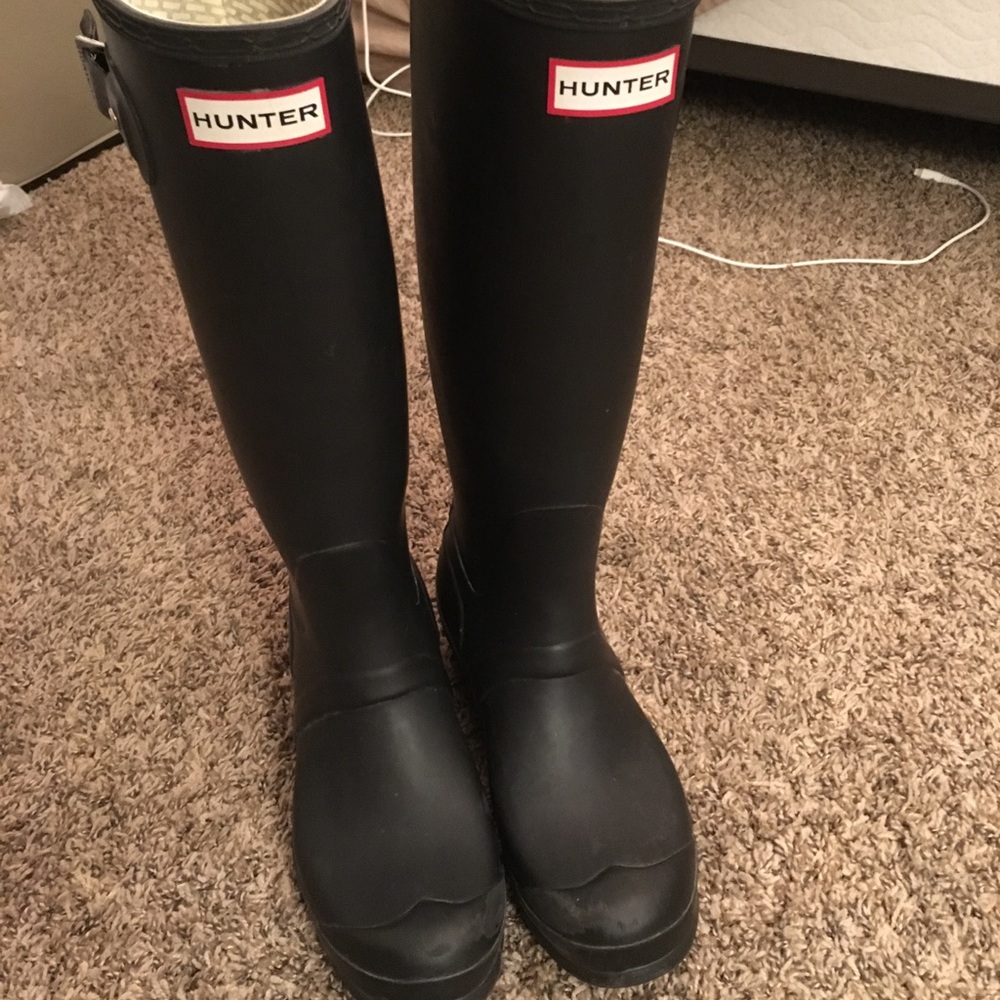 Matte Black Hunter Boots